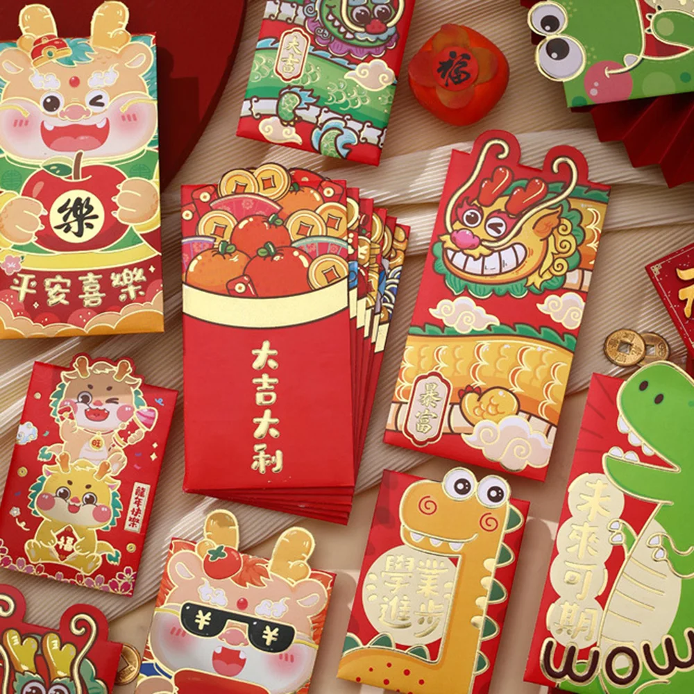 6Pcs Chinese New Year Red Envelopes Dragon National Tide Cartoon Red Envelope Money Pocket Envelope 2024 Dragon Pocket Decor
6Pcs Chinese New Year Red Envelopes Dragon National Tide Cartoon Red Envelope Money Pocket Envelope 2024 Dragon Pocket Decor