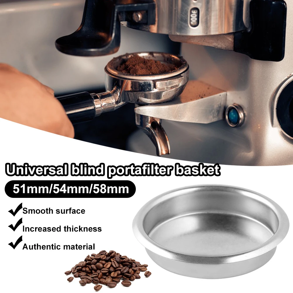 51/54/58mm Stainless Steel Blind Filter Basket Backflushing Insert for Espresso Machine Cleaning Blind Bowl Backwash Accessories
51/54/58mm Stainless Steel Blind Filter Basket Backflushing Insert for Espresso Machine Cleaning Blind Bowl Backwash Accessories