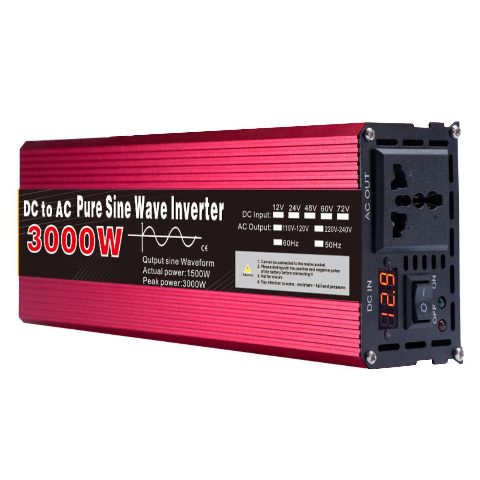 Reliable Pure String Wave Inverter 12V24V to 220V 3000W Continuous Power Ideal for Computers TVs Fans and Lamps
Reliable Pure String Wave Inverter 12V24V to 220V 3000W Continuous Power Ideal for Computers TVs Fans and Lamps