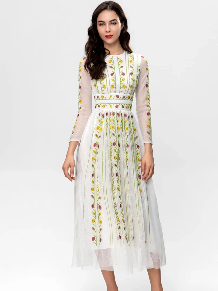 MoaaYina Fashion Designer dress Summer Women's Dress 3/4 sleeve Lace Hollow Out Flower Embroidery Dresses
MoaaYina Fashion Designer dress Summer Women's Dress 3/4 sleeve Lace Hollow Out Flower Embroidery Dresses
