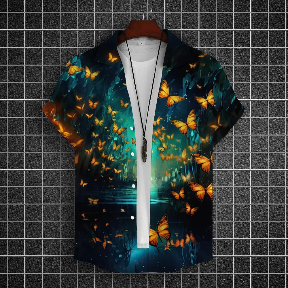 Luxury Shirt For Men 3d Butterfly Print High-Quality Men‘S Clothing Summer Casual Short Sleeve Loose Oversized Shirt Street Tops
Luxury Shirt For Men 3d Butterfly Print High-Quality Men‘S Clothing Summer Casual Short Sleeve Loose Oversized Shirt Street Tops