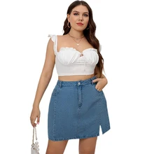 Hight WaistDenim Skirt Summer Women's 2022 Fashion New Arrival Blue Skirt Retro Loose Plus Size Short Skirts Cowgirl Small Split
Hight WaistDenim Skirt Summer Women's 2022 Fashion New Arrival Blue Skirt Retro Loose Plus Size Short Skirts Cowgirl Small Split