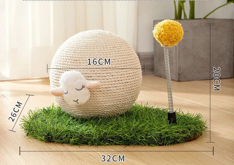 Cat Scratching Ball Wood Stand Pet Furniture Sisal Rope Ball Toy Kitten Climbing Scratcher Grinding Paws Scraper Toys for Cats
Cat Scratching Ball Wood Stand Pet Furniture Sisal Rope Ball Toy Kitten Climbing Scratcher Grinding Paws Scraper Toys for Cats