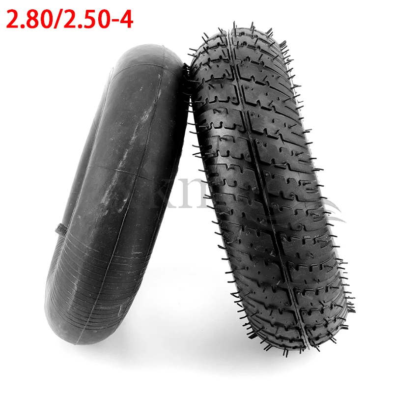 2.80/2.50-4Tire with Inner Tube 2.80/2.50-4 fits Gas / Electric Scooter ATV Elderly Mobility Scooter Motorcycles bikecle 
2.80/2.50-4Tire with Inner Tube 2.80/2.50-4 fits Gas / Electric Scooter ATV Elderly Mobility Scooter Motorcycles bikecle