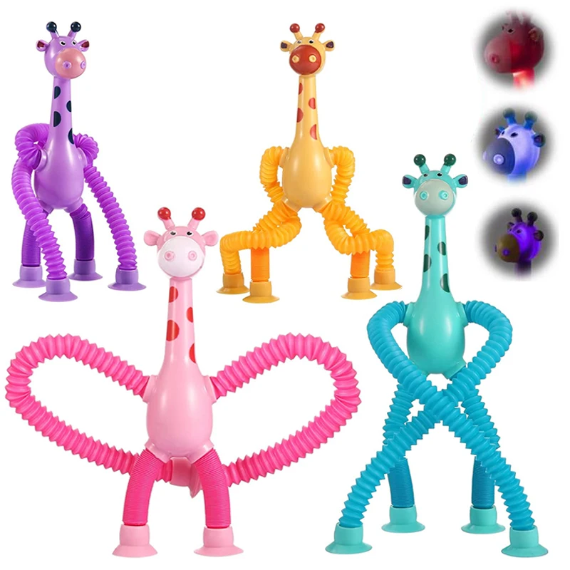 Creative Suction Cup Giraffe Toy Light-emitting Telescopic Tube for Kids Decompression Toys Baby Puzzle Pop Tube Squeeze Toy
Creative Suction Cup Giraffe Toy Light-emitting Telescopic Tube for Kids Decompression Toys Baby Puzzle Pop Tube Squeeze Toy