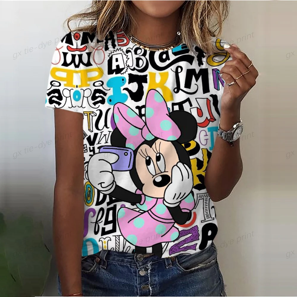Graphic T Shirt Fashion Women Summer Clothes Disney Minnie Mickey Mouse Print Kawaii Basic Clothing Short Sleeve Tee Top 2023
Graphic T Shirt Fashion Women Summer Clothes Disney Minnie Mickey Mouse Print Kawaii Basic Clothing Short Sleeve Tee Top 2023