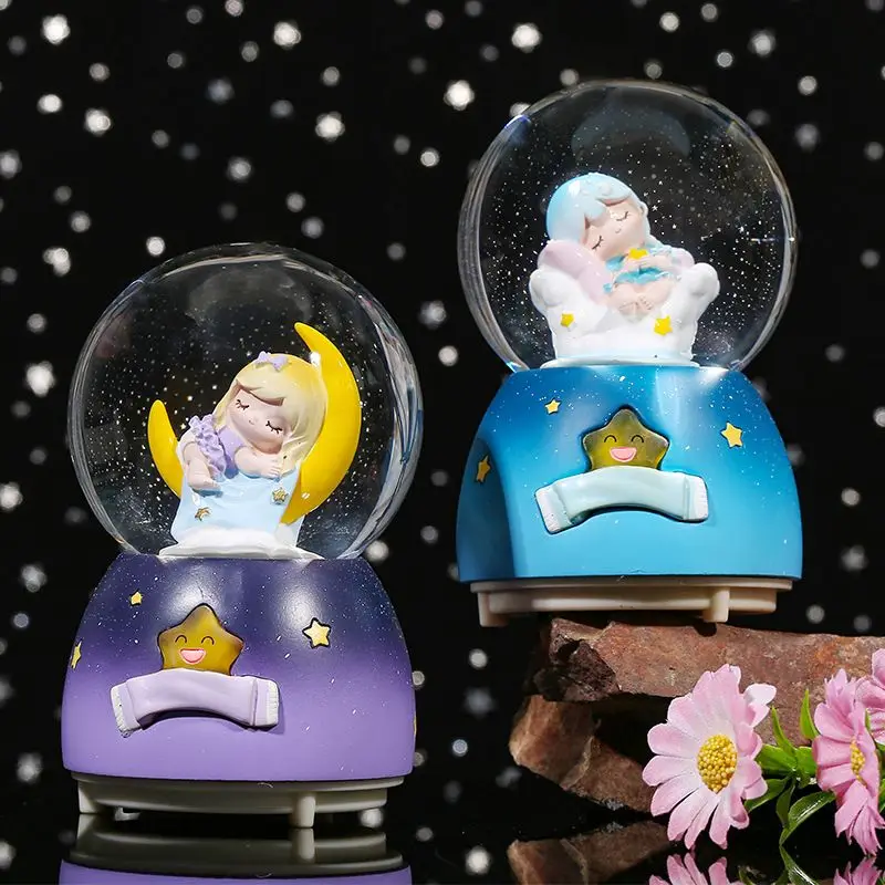 Sanrio Sweet Littletwinstars Kawaii Anime Crystal Ball Decoration Cute Cartoon Music Box Light Toys Birthday Gift for Friends
Sanrio Sweet Littletwinstars Kawaii Anime Crystal Ball Decoration Cute Cartoon Music Box Light Toys Birthday Gift for Friends