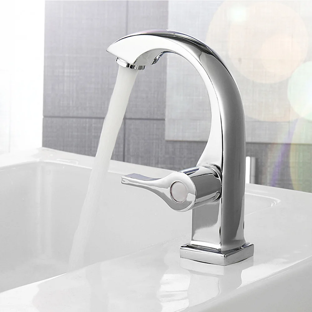 

Basin Single Hole Faucets Zinc Alloy Washbasin Bathroom Sink Home Faucets Sink Bath Cold Water Faucet Bathroom Fixture