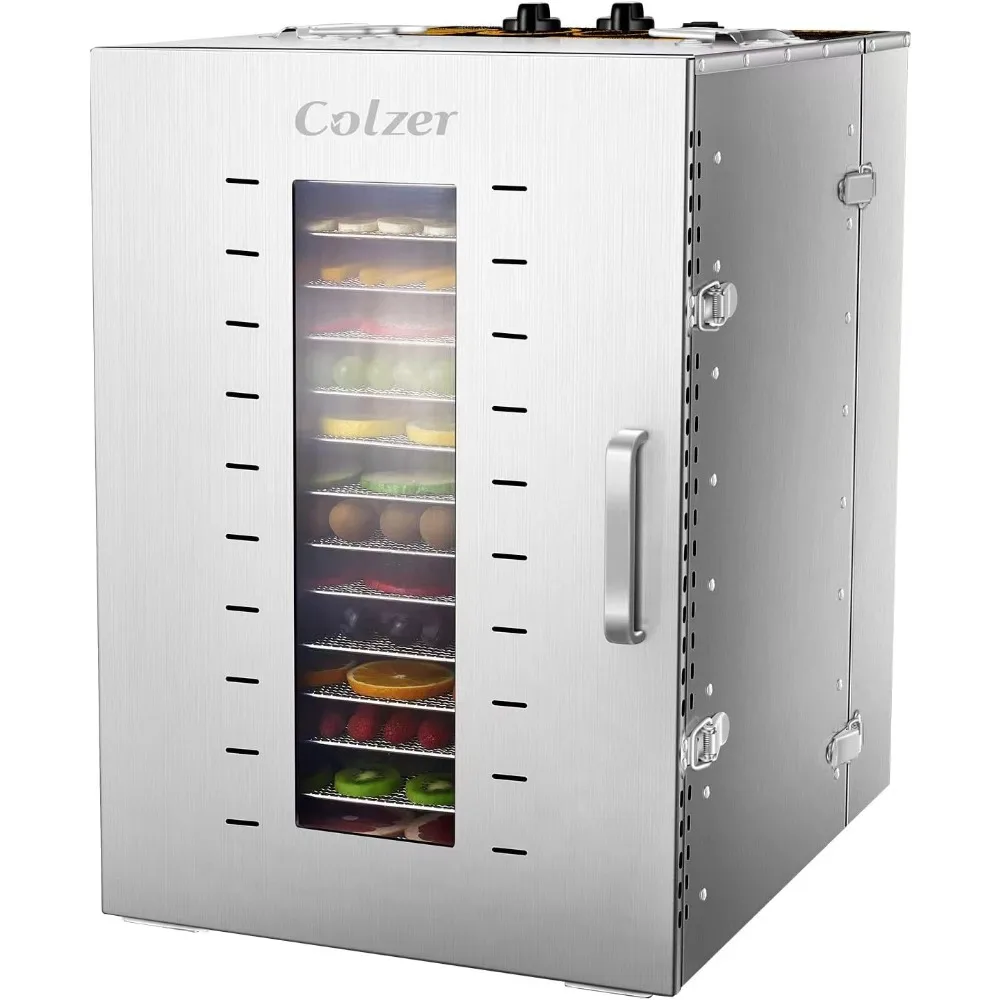 Commercial Food-Dehydrator Machine 16 Trays, Large Food-Dehydrator for Jerky 104ºF-194ºF,Stainless Steel Dehydrator for Fruit,
Commercial Food-Dehydrator Machine 16 Trays, Large Food-Dehydrator for Jerky 104ºF-194ºF,Stainless Steel Dehydrator for Fruit,