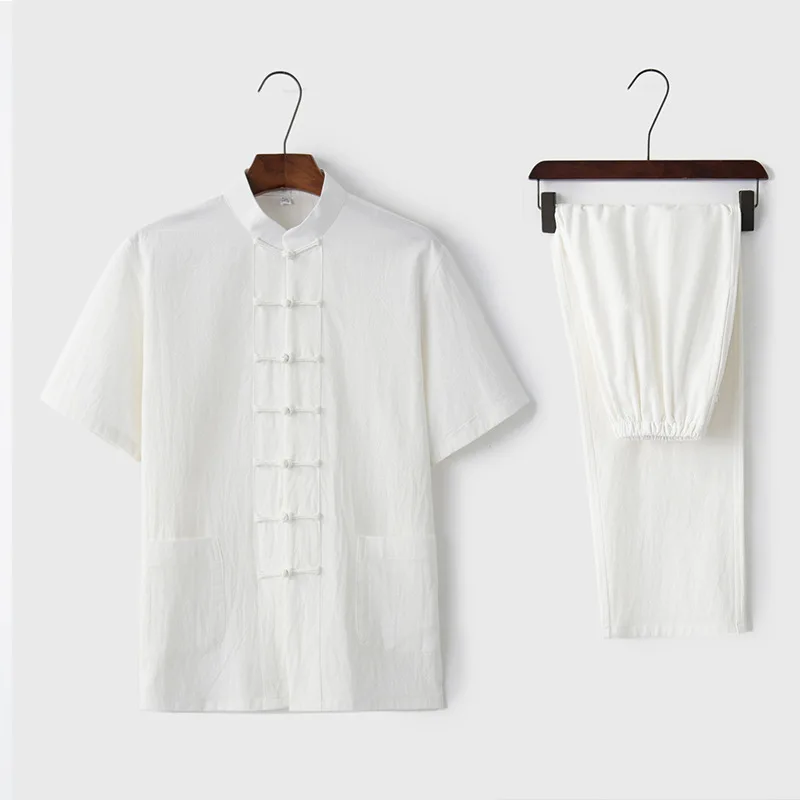 Yourqipao Traditional Chinese Retro Tang Suit Plus Size Short-Sleeved Trousers Set Cotton Linen Homewear Kung Fu Tai Chi Suit
Yourqipao Traditional Chinese Retro Tang Suit Plus Size Short-Sleeved Trousers Set Cotton Linen Homewear Kung Fu Tai Chi Suit