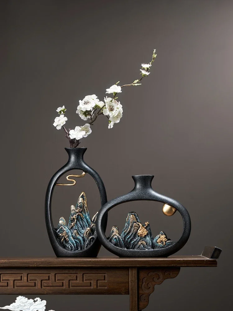 Chinese-style Living Room Desktop Flower Vase, Light Luxury High-end Dried Flower Decorations, High-end Office Decorations
Chinese-style Living Room Desktop Flower Vase, Light Luxury High-end Dried Flower Decorations, High-end Office Decorations