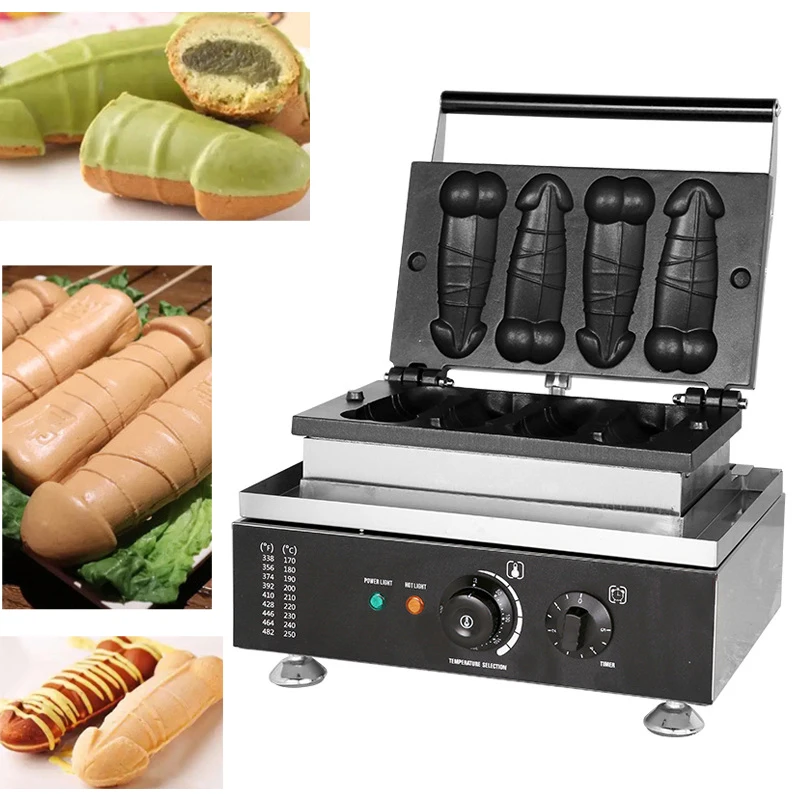 

Commercial Use A Piece of Gayke Penis Shape Waffle Maker Iron Stick Baking Machine Hot Dog Sausage Grill Baker Waffle Snack 110V