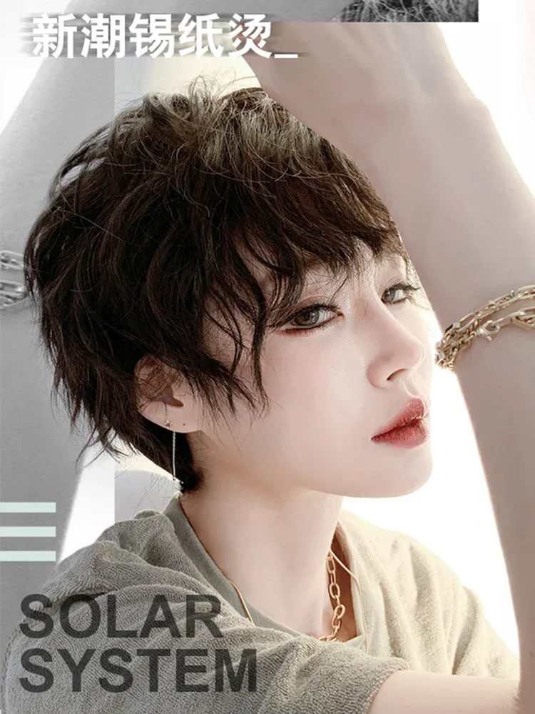 Wig women's short hair, neutral temperament, handsome, fluffy, lightweight, full head cover, natural curling and ironing, intern
Wig women's short hair, neutral temperament, handsome, fluffy, lightweight, full head cover, natural curling and ironing, intern