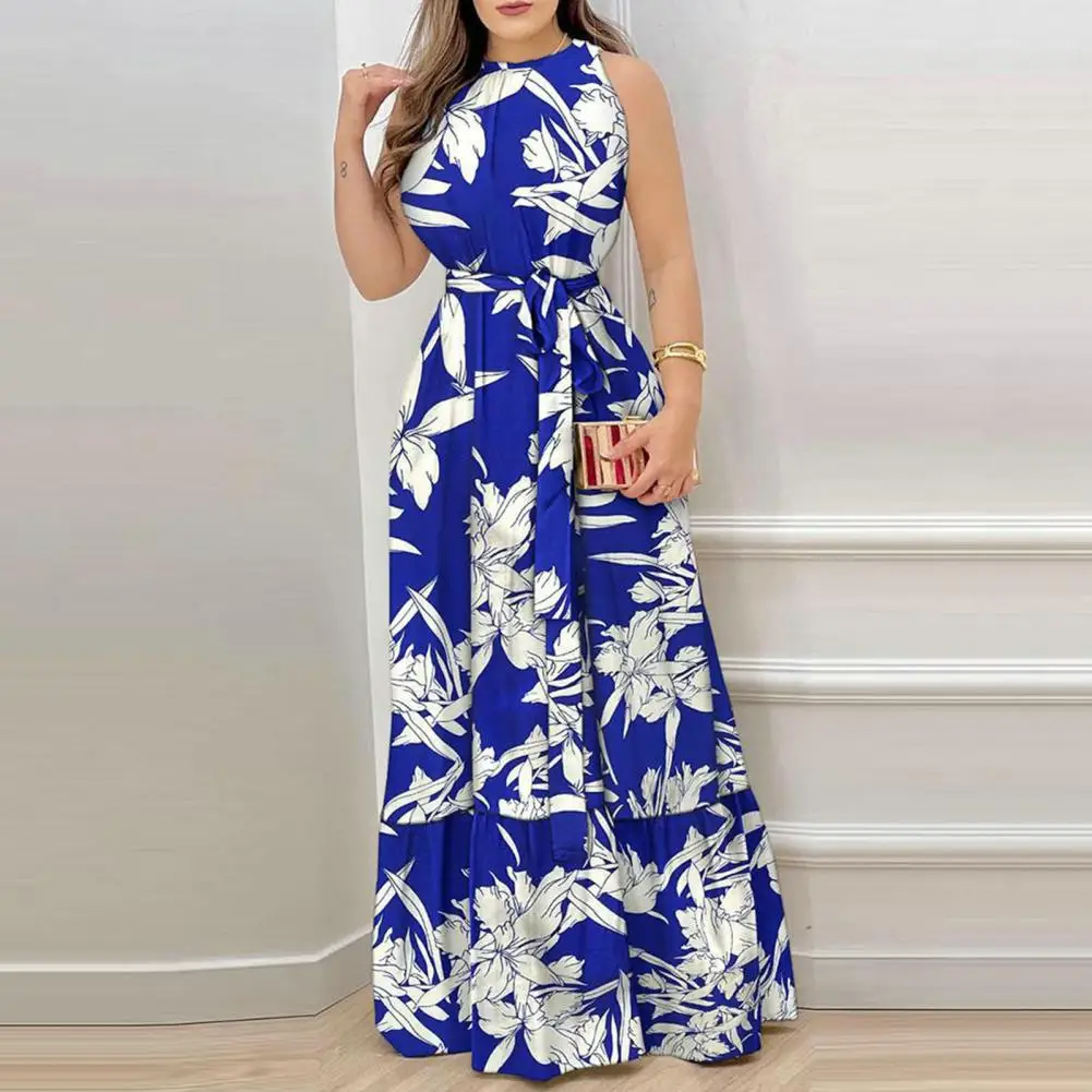 Women's Dresses 2023 Spring Fashion Floral Print Casual Round Neck Sleeveless Tied Detail Daily Long Vacation Dress
Women's Dresses 2023 Spring Fashion Floral Print Casual Round Neck Sleeveless Tied Detail Daily Long Vacation Dress
