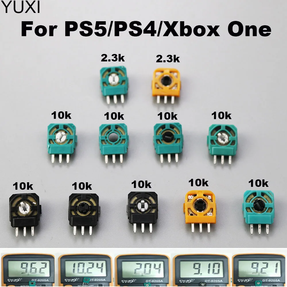 

YUXI 1pcs 3D Analog Micro Switch Sensor For PS4 PS5 Controller 3D Thumbstick Axis Resistors Potentiometer For Xbox One