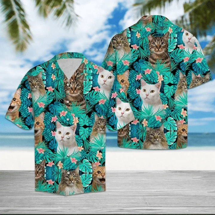 Hawaiian shirt, 3D Kawaii cat print for men and women, beach clothing, short sleeved shirt, casual holiday lapel shirt, summer
Hawaiian shirt, 3D Kawaii cat print for men and women, beach clothing, short sleeved shirt, casual holiday lapel shirt, summer