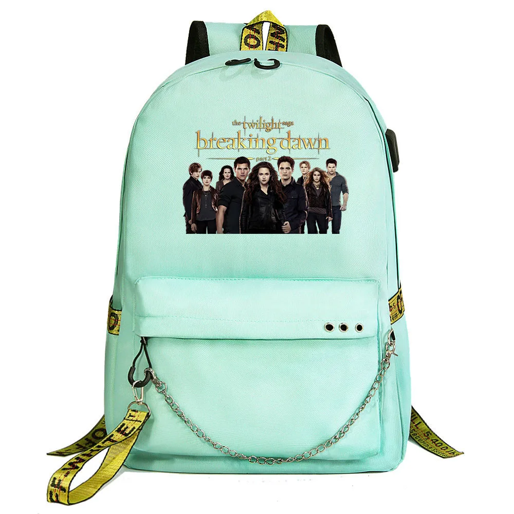 Twilight USB Backpack School Bag Laptop Rucksack Women Men Backbag Travel Daypacks Chain Backpack Mochilas
Twilight USB Backpack School Bag Laptop Rucksack Women Men Backbag Travel Daypacks Chain Backpack Mochilas