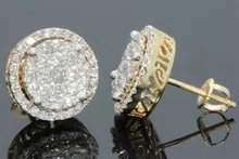 New Design Fashion Round Four Claw Hollowed Out Full Diamond Gold Earrings for Women To Add Charming Temperament 
New Design Fashion Round Four Claw Hollowed Out Full Diamond Gold Earrings for Women To Add Charming Temperament