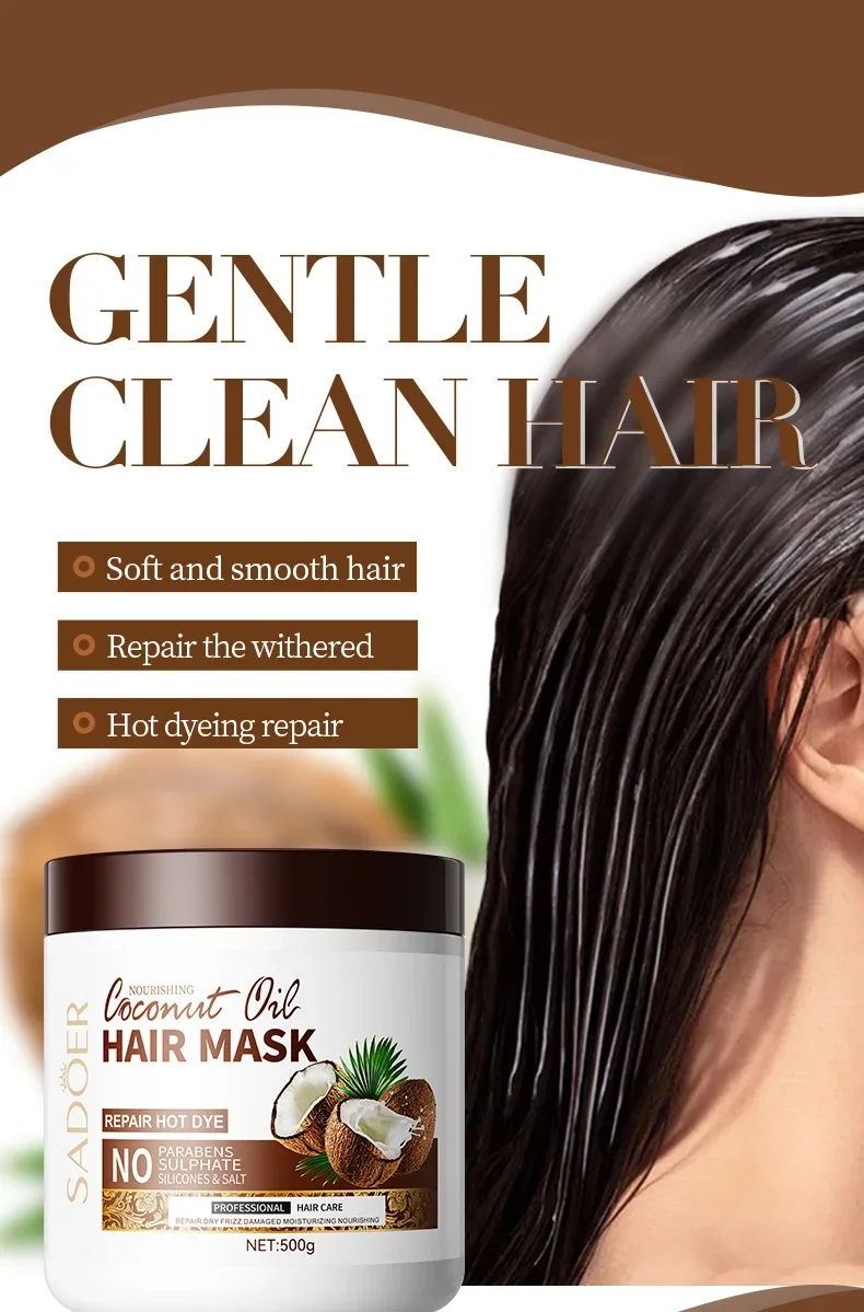 Fashion new coconut moisturizing hair mask to improve short-tempered and supple repair hair mask Coconut care hair 1pcs
Fashion new coconut moisturizing hair mask to improve short-tempered and supple repair hair mask Coconut care hair 1pcs