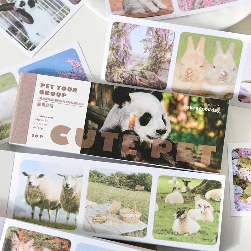 30sheet Cute Animal Sticker Lovely Puppy Panda Bunny Cat Sheep Sticker DIY Decorative Scrapbook Sticker Kawaii Student Supplies
30sheet Cute Animal Sticker Lovely Puppy Panda Bunny Cat Sheep Sticker DIY Decorative Scrapbook Sticker Kawaii Student Supplies
