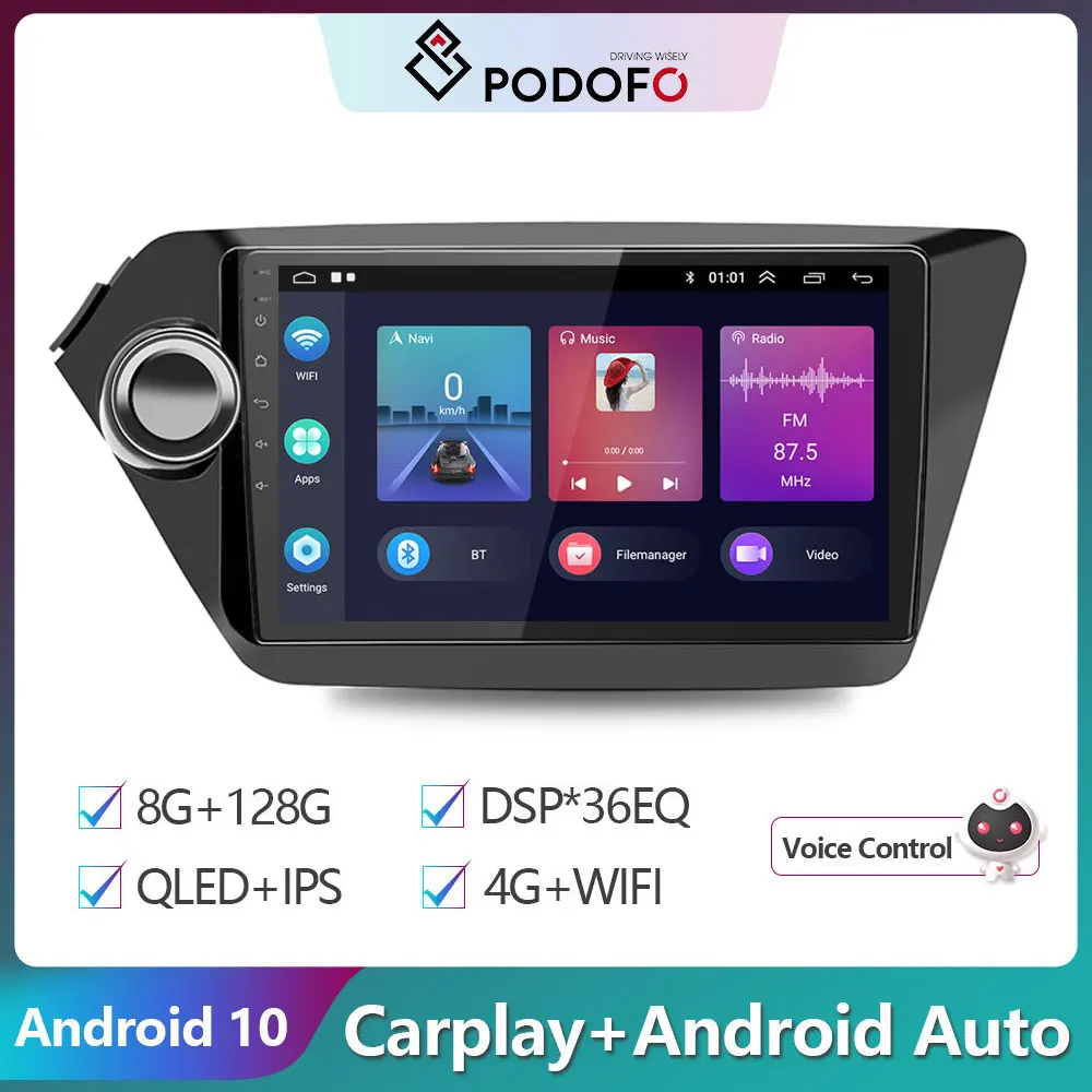Автомагнитола Podofo, 9 дюймов, Android, для Kia RIO 3 2013-2016, 2din, стерео, мультимедийный видеоплеер, GPS-навигация, 4G, Авторадио для Carplay
Автомагнитола Podofo, 9 дюймов, Android, для Kia RIO 3 2013-2016, 2din, стерео, мультимедийный видеоплеер, GPS-навигация, 4G, Авторадио для Carplay