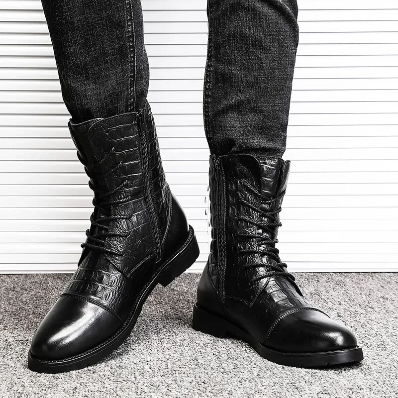 Men's New High Quality High Top Motorcycle Boots with Plush for Comfort Warmth Slip Resistance and Wear Resistance Boots
Men's New High Quality High Top Motorcycle Boots with Plush for Comfort Warmth Slip Resistance and Wear Resistance Boots