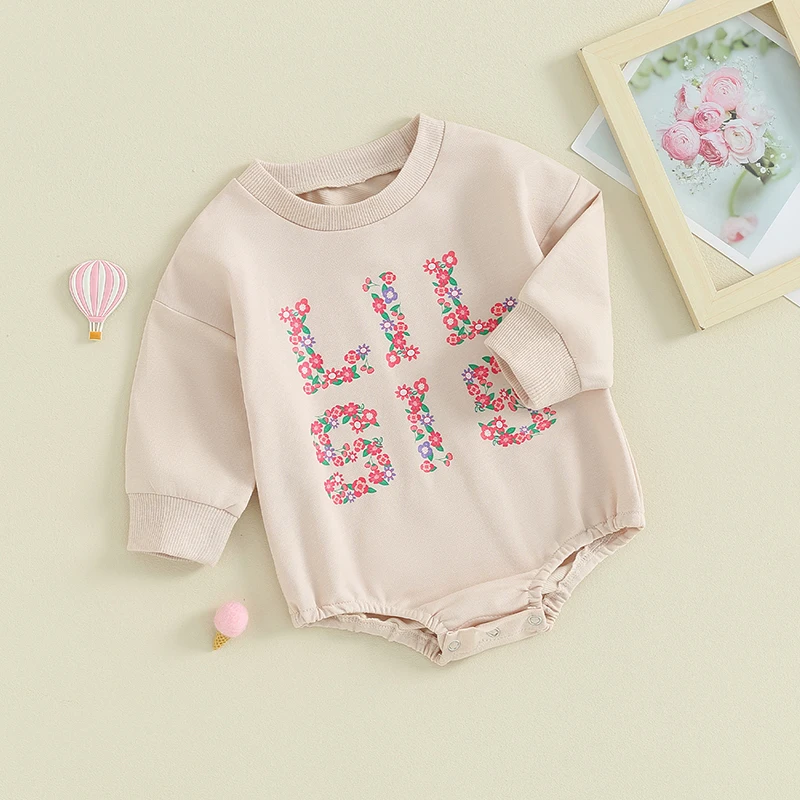 Sister Matching Outfit Baby Girl Sweatshirt Romper Toddler Newborn Letter Embroidery Long Sleeve Jumpsuit
Sister Matching Outfit Baby Girl Sweatshirt Romper Toddler Newborn Letter Embroidery Long Sleeve Jumpsuit