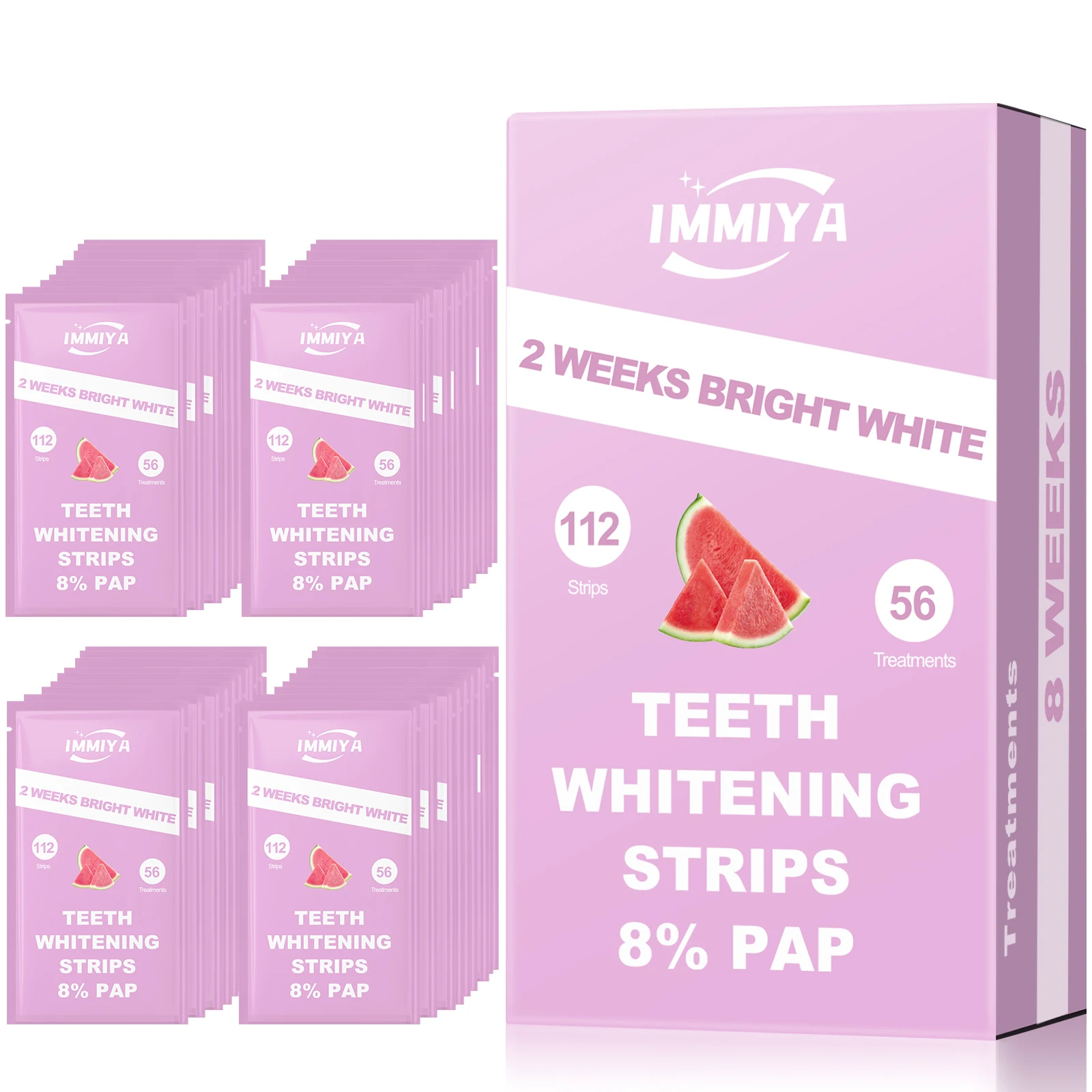 

112 Pcs Dental Teeth Whitening Strips Bleach Whitening Teeth Dental Kit Oral Hygiene Care Gel Strip For False Teeth Veneers