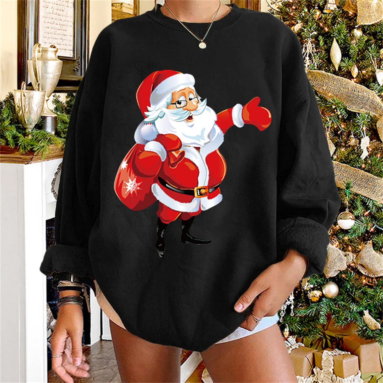 Crop Jumper Long Loose Sweatshirt Pullover Sleeve Christmas Top Casual Crewneck Womens Women's Hoodies & Bulk Sweatshirts
Crop Jumper Long Loose Sweatshirt Pullover Sleeve Christmas Top Casual Crewneck Womens Women's Hoodies & Bulk Sweatshirts