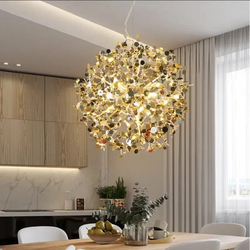 New Modern Metal Ball Hanging Light Luxury Gold Chrome Stainless Steel Chandeliers Bedroom Dining Room Decor Nordic Pendant Lamp
New Modern Metal Ball Hanging Light Luxury Gold Chrome Stainless Steel Chandeliers Bedroom Dining Room Decor Nordic Pendant Lamp