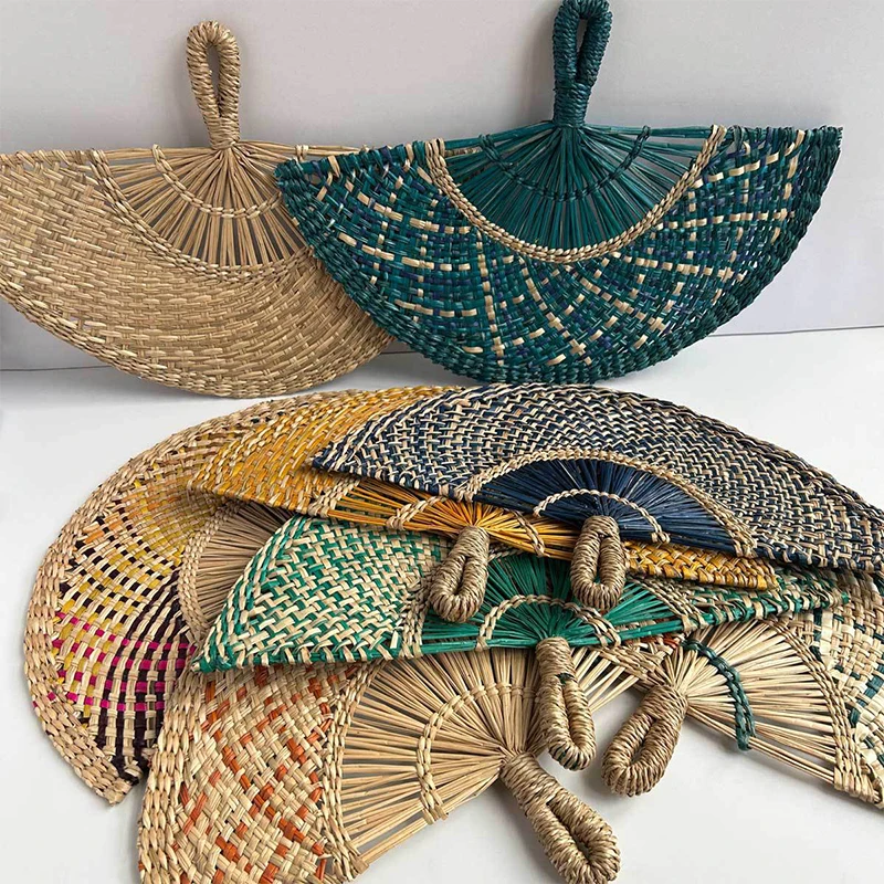 Artisan Straw Fan - Handcrafted Summer Cooling Decor 1 S7f6d5e65fc0140fe8c4fbef4538dadd9W