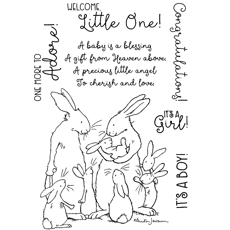 New Baby Clear Stamps and Coordinating Dies Bunny Family Metal Cutting Die for DIY Scrapbooking Cards Making Cards Making 33
New Baby Clear Stamps and Coordinating Dies Bunny Family Metal Cutting Die for DIY Scrapbooking Cards Making Cards Making 33