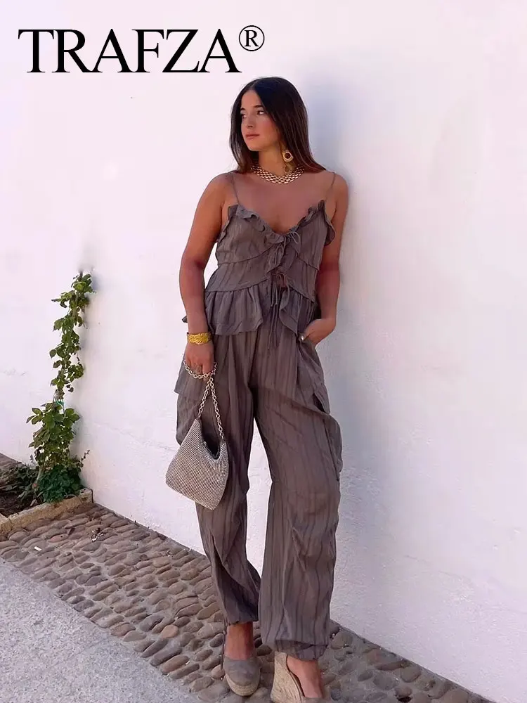 TRAFZA Suspenders For Women 2023 Summer Y2k Fashion Cotton V Neck Underwear Top Female Elegant Vintage Woman Camis Tops
TRAFZA Suspenders For Women 2023 Summer Y2k Fashion Cotton V Neck Underwear Top Female Elegant Vintage Woman Camis Tops