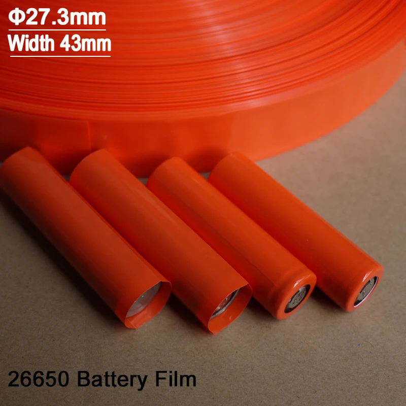 

20~500pcs 26650 Battery Film Tape PVC Heat Shrink Tube Precut Shrinkable Sleeve Tubing Protect Pipe Cover for Batteries Wrap