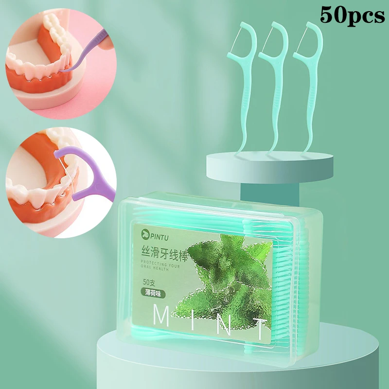 50Pcs Dental Floss Picks Interdental Brush Disposable Teeth Picks Tooth Clean Oral Hygiene Care Tool
50Pcs Dental Floss Picks Interdental Brush Disposable Teeth Picks Tooth Clean Oral Hygiene Care Tool