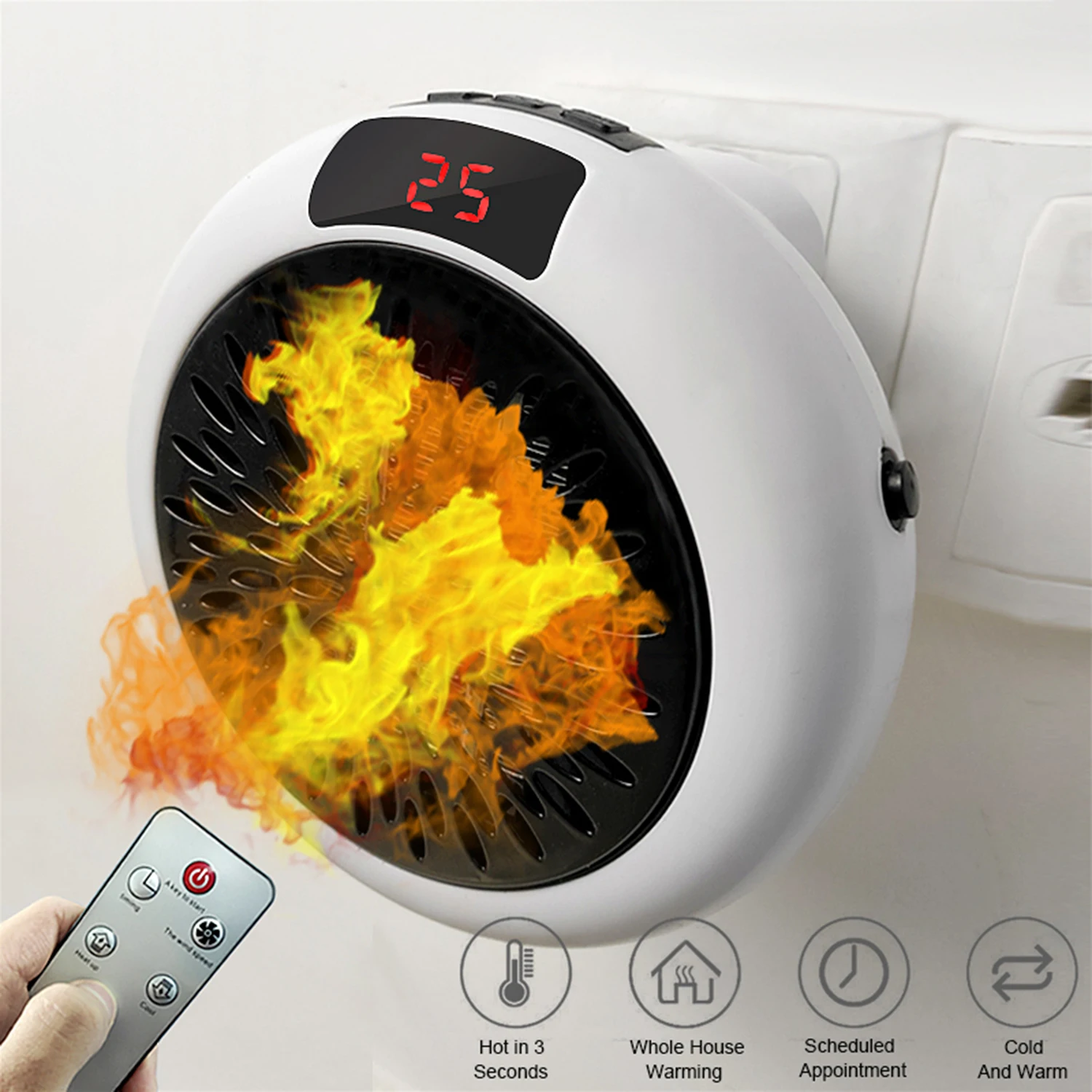 Electric Heater Warmer Wall-Outlet Office Room Heaters Desktop Household Mini Fan Heating Electric Portable Stove Radiator
Electric Heater Warmer Wall-Outlet Office Room Heaters Desktop Household Mini Fan Heating Electric Portable Stove Radiator