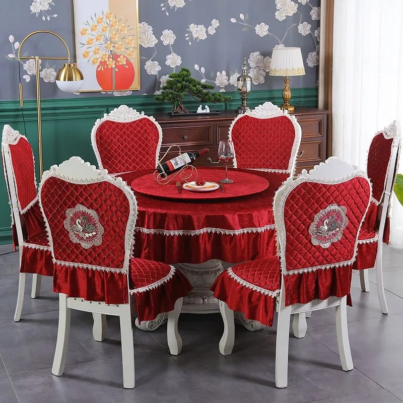 New Chinese Style Round Table Cloth Home Decorative Dining Table Cloth+Chair Cover Set Quilted Flower Pattern Dust Tablecloth
New Chinese Style Round Table Cloth Home Decorative Dining Table Cloth+Chair Cover Set Quilted Flower Pattern Dust Tablecloth