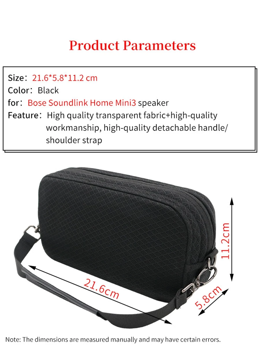 Portable Bag for Bose SoundLink Home Mini3 Speaker Sound Permeable Bags Mini 3 Outdoors Travel Carrying Transparent Case Portable Bag for Bose SoundLink Home Mini3 Speaker Sound Permeable Bags Mini 3 Outdoors Travel Carrying Transparent Case