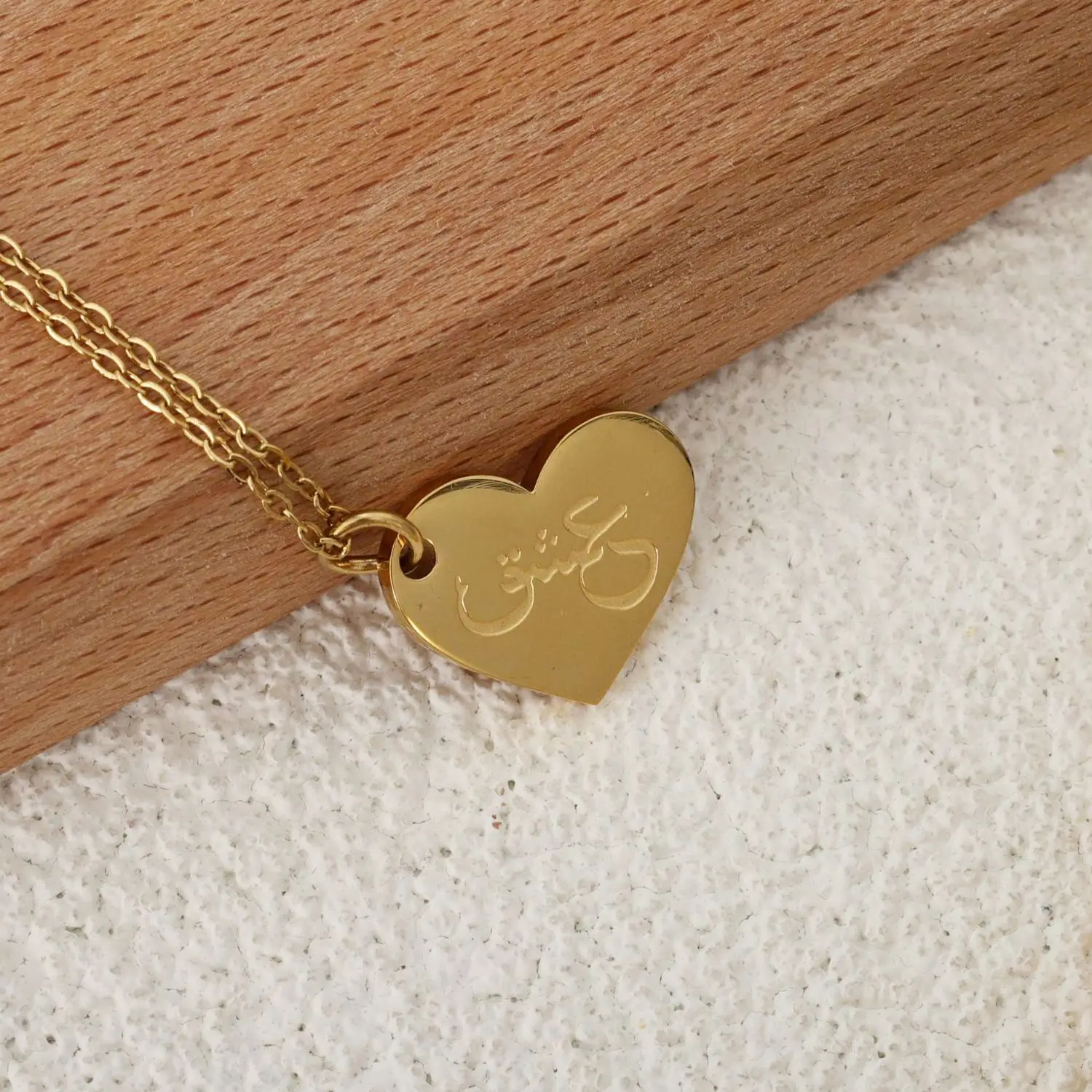 High -end custom Arabic name Love necklace Stainless Steel Monochrome Personalized Couple Necklace Valentine's Day Gift For Her
High -end custom Arabic name Love necklace Stainless Steel Monochrome Personalized Couple Necklace Valentine's Day Gift For Her