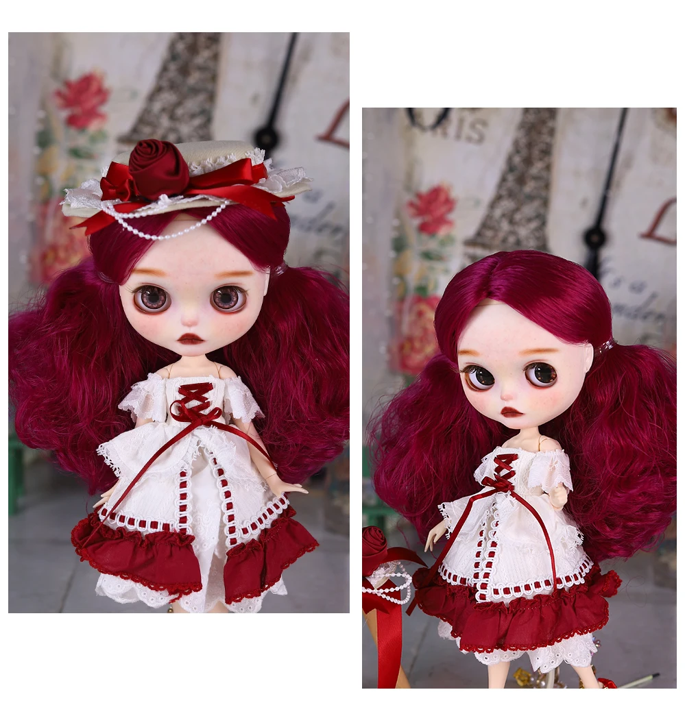 Lucia – Premium Custom Neo Blythe Doll with Purple Hair, White Skin & Matte Cute Face 16 Lucia – Premium Custom Neo Blythe Doll with Purple Hair, White Skin & Matte Cute Face 16