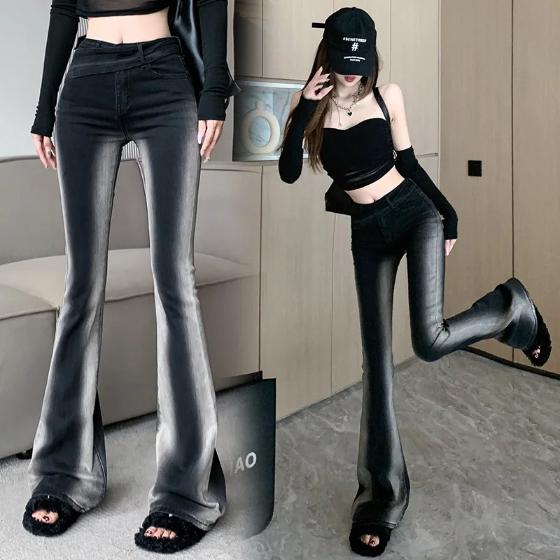 2022 New Gradient High Waist Denim Flared Pants Girls New Autumn Irregular Waist High Elastic Slim Fit Slim Jeans
2022 New Gradient High Waist Denim Flared Pants Girls New Autumn Irregular Waist High Elastic Slim Fit Slim Jeans