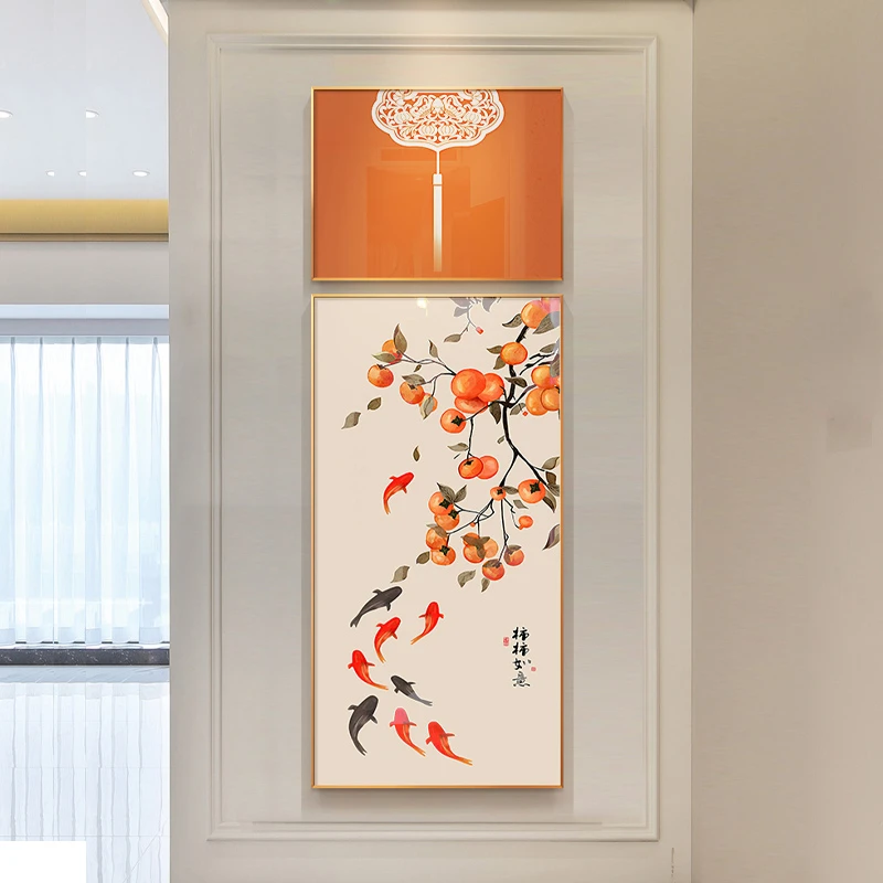 Decorative Painting At The Porch Modern Simple and Luxurious Hanging Corridor Persimmon Ruyi Chinese Knot
Decorative Painting At The Porch Modern Simple and Luxurious Hanging Corridor Persimmon Ruyi Chinese Knot