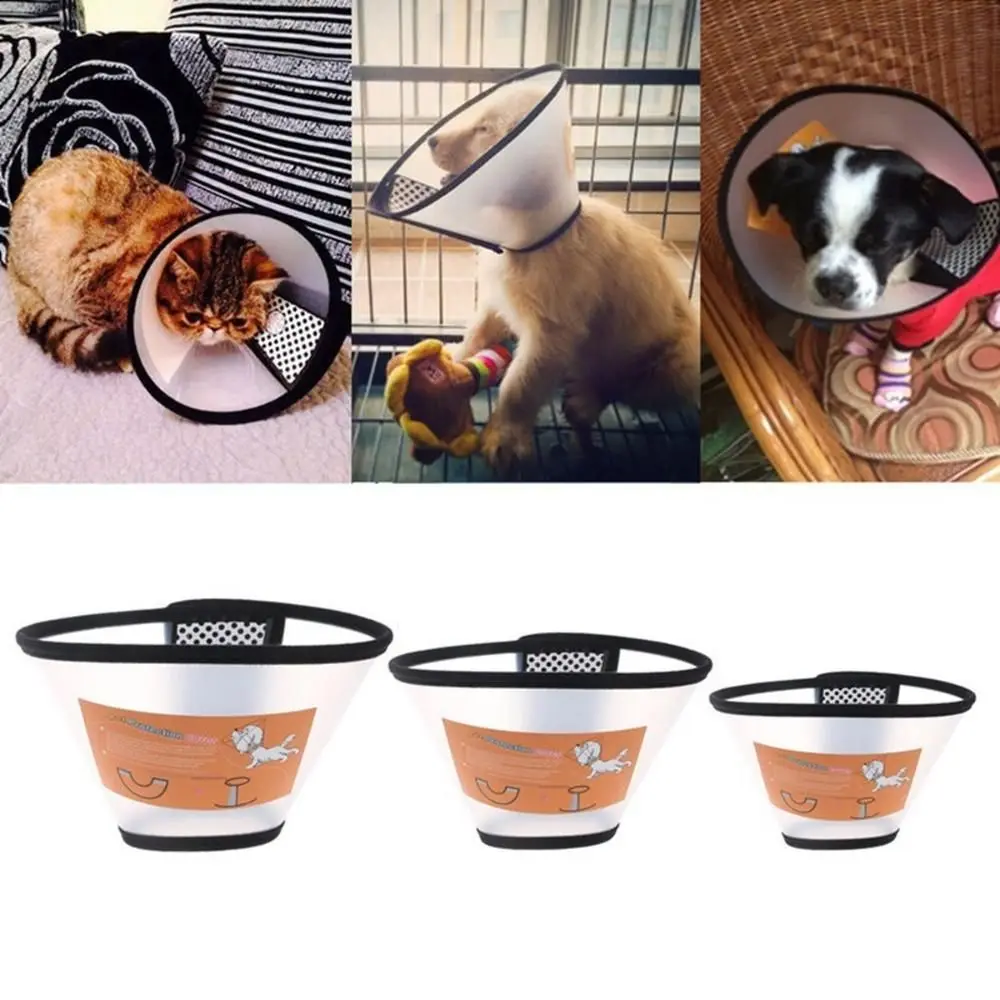 

9 Sizes Surgery Wound Healing Anti-bite Elizabethan Collar Neck Cone Recovery Protection Cover Pets Protective Collar