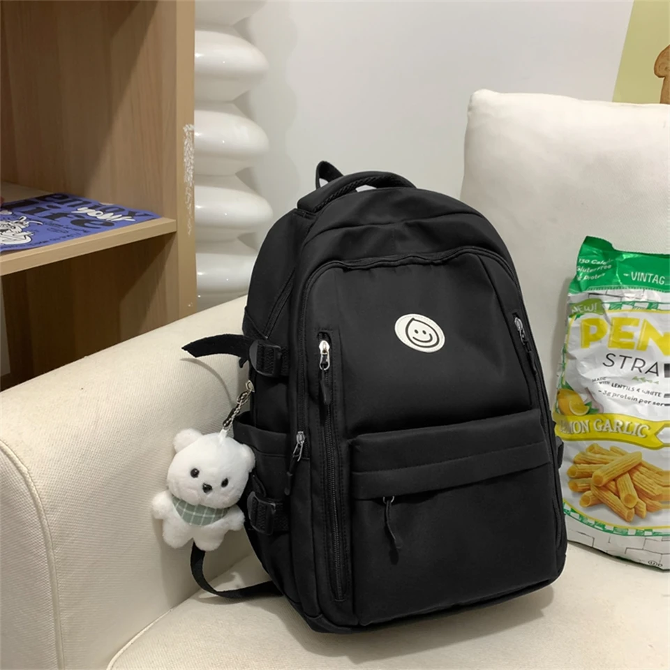 Solid Color Nylon Women Backpack Female Large Capacity Travel Bag Fashion Pendant Rucksack School Bag Bagpack for Teenage Girls
Solid Color Nylon Women Backpack Female Large Capacity Travel Bag Fashion Pendant Rucksack School Bag Bagpack for Teenage Girls