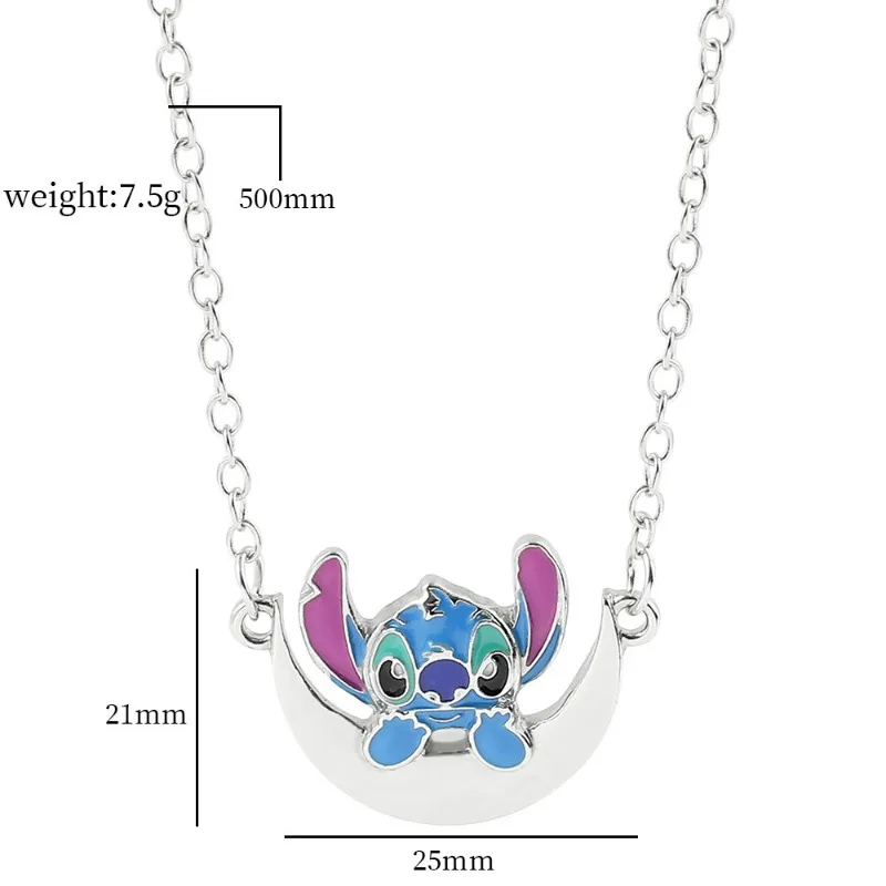 Disney Lilo & Stitch Anime Figures Theme Cartoon Cute Moon Necklace Pendant Student Fashion Jewelry Children's Birthday Gift
Disney Lilo & Stitch Anime Figures Theme Cartoon Cute Moon Necklace Pendant Student Fashion Jewelry Children's Birthday Gift