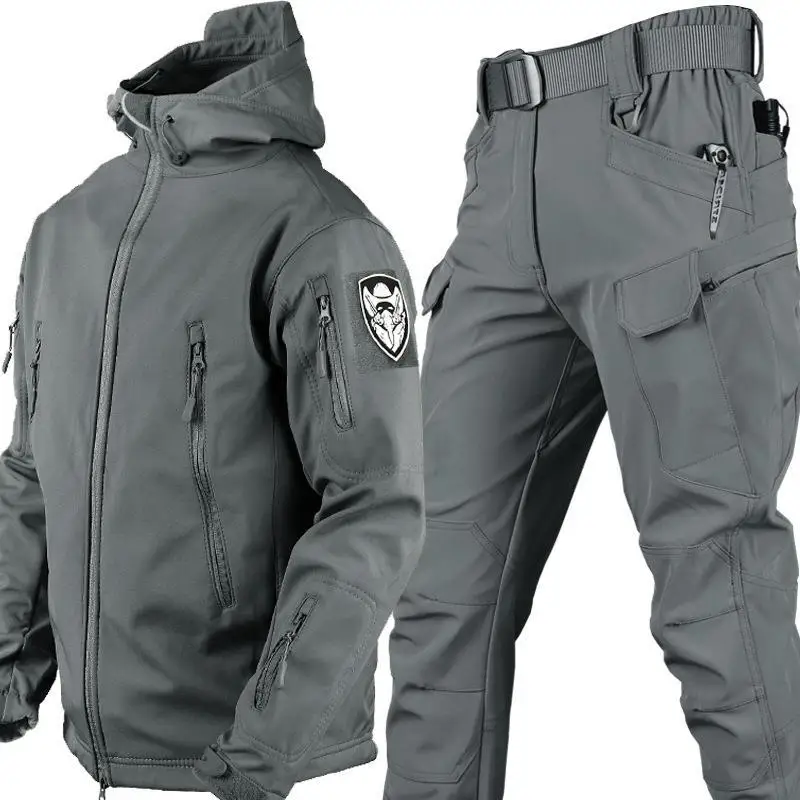 Military Tactics Shark Skin Storm Jacket Velvet Hiking Suit Fishing Clothes Men's Winter Warm Soft Shell Two-Piece Sportswear
Military Tactics Shark Skin Storm Jacket Velvet Hiking Suit Fishing Clothes Men's Winter Warm Soft Shell Two-Piece Sportswear
