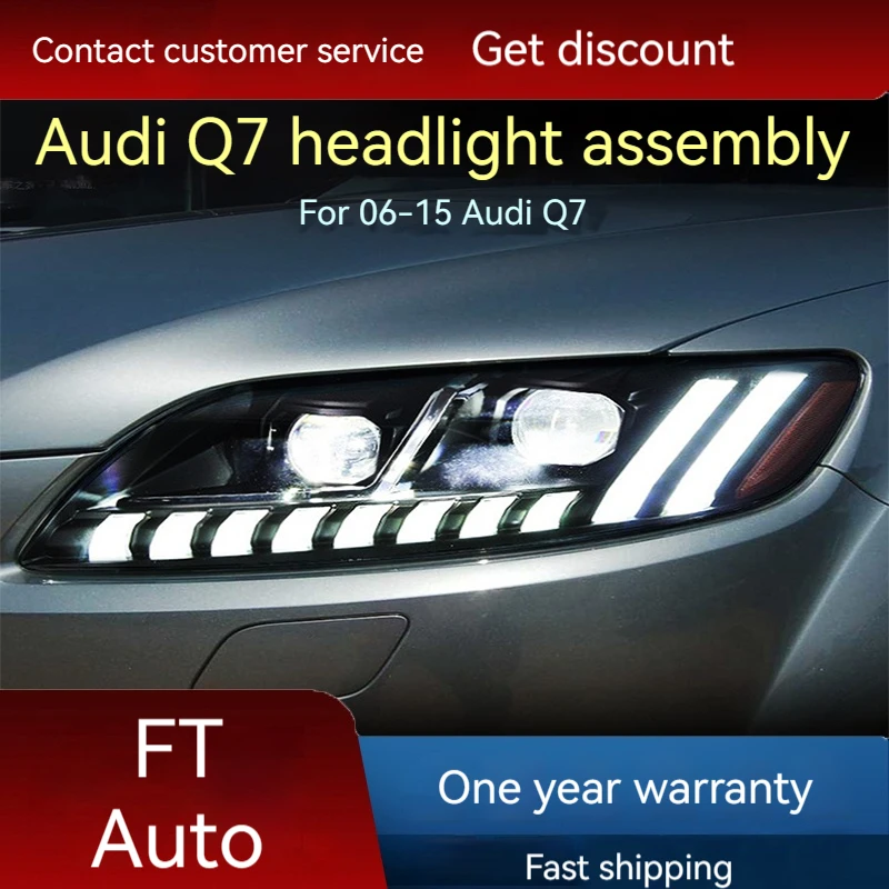 Car lights For 06-15 Audi Q7 headlight assembly modification, full LED laser lens, daytime running lights, and flowing turn ligh
Car lights For 06-15 Audi Q7 headlight assembly modification, full LED laser lens, daytime running lights, and flowing turn ligh