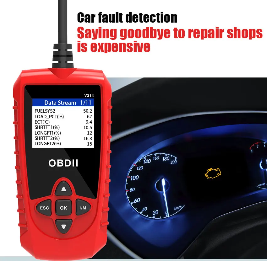 Новый сканер OBD2, профессиональная система очистки кода неисправности двигателя, Бортовая карта считывания кода V314, автомобильный диагностический инструмент
Новый сканер OBD2, профессиональная система очистки кода неисправности двигателя, Бортовая карта считывания кода V314, автомобильный диагностический инструмент