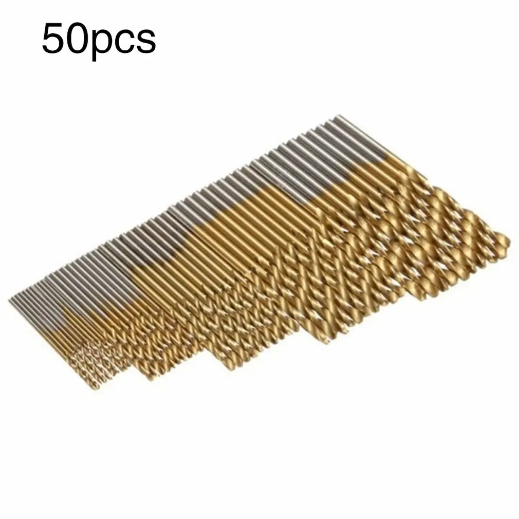 50Pcs Professional Titanium Coated Drill Bits HSS High Speed Steel Drill Bits Set Tool High Quality Power Tools 1/1.5/2/2.5/3mm
50Pcs Professional Titanium Coated Drill Bits HSS High Speed Steel Drill Bits Set Tool High Quality Power Tools 1/1.5/2/2.5/3mm