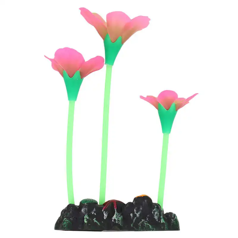 

Artificial Coral Decorations Silicone Coral Plant Ornaments Night scene fluorescent Coral for Fish Tank and Aquarium